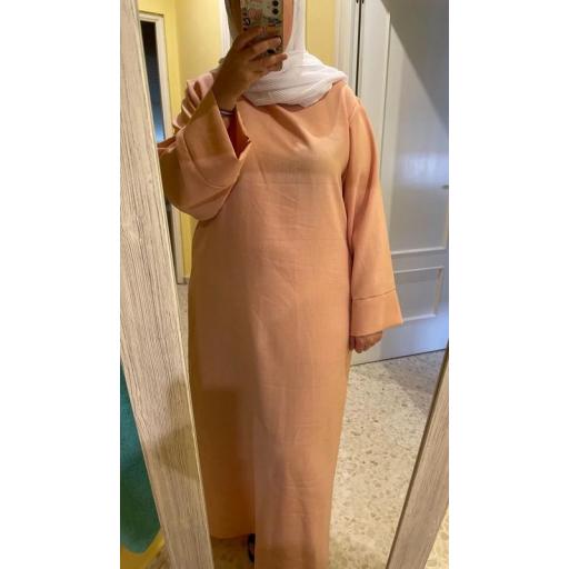 ABAYA ROSA CLARO TIPO LINO OTOÑO/INVIERNO [7]