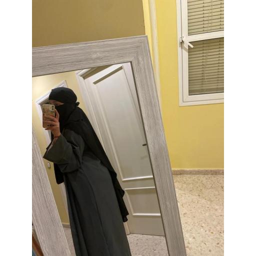 LONG BLACK NIQAB  [4]