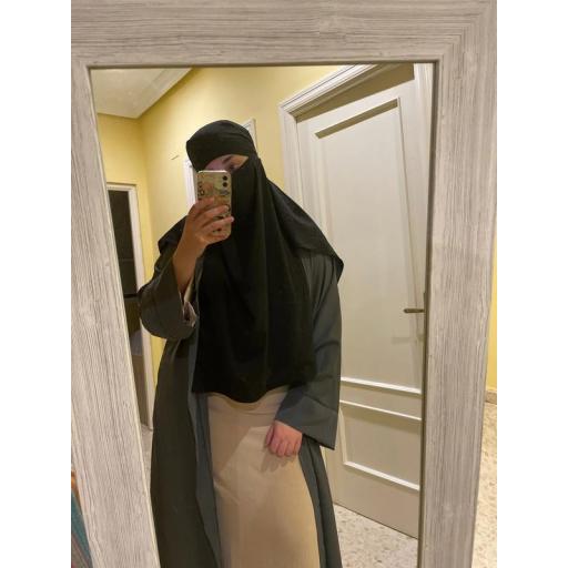 LONG BLACK NIQAB  [6]