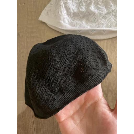PACK 2 GORROS DE REZO MUSULMAN HOMBRE (BLANCO Y NEGRO) [5]