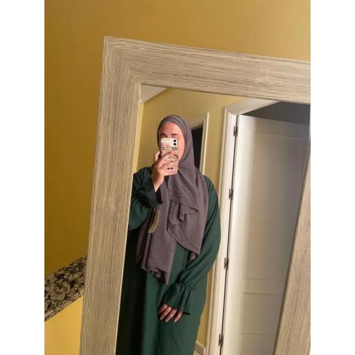 HIJAB MUSELINA PLISADA GRIS OSCURO 190x85 cm [4]