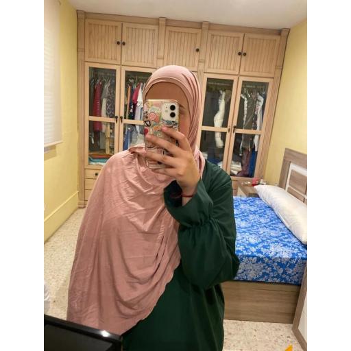 HIJAB DE PUNTO DE VISCOSA ROSA CLARO [4]