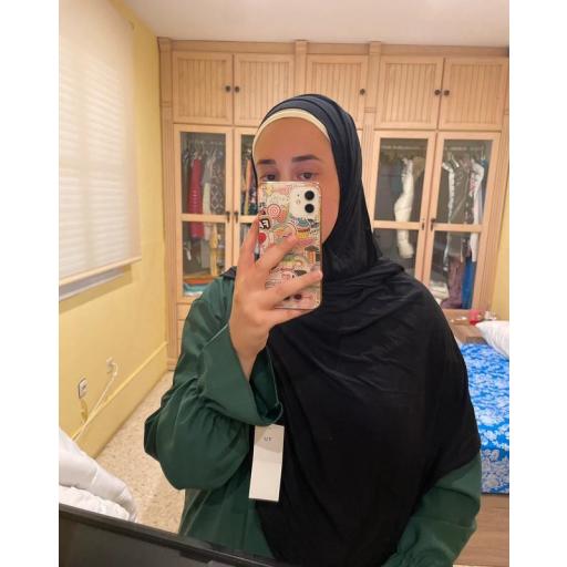HIJAB DE PUNTO DE VISCOSA NEGRO