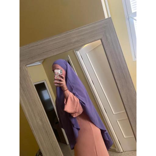 KHIMAR LARGO EN TELA JAZZ LILA  [5]