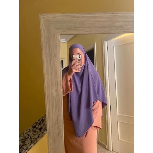 KHIMAR LARGO EN TELA JAZZ LILA  [4]