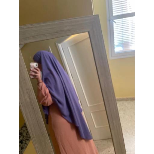 KHIMAR LARGO EN TELA JAZZ LILA  [3]