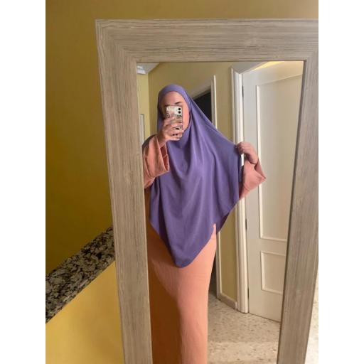 KHIMAR LARGO EN TELA JAZZ LILA  [1]
