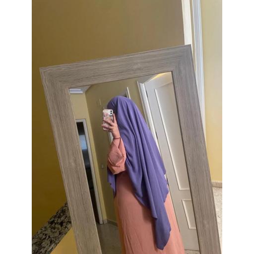 KHIMAR LARGO EN TELA JAZZ LILA  [2]