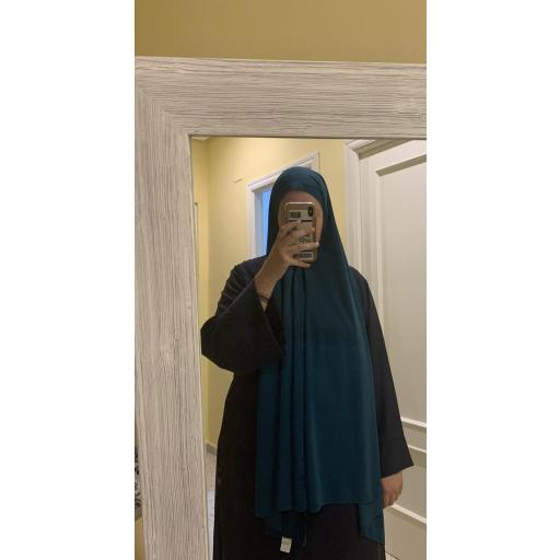 HIJAB SEDA MEDINA COLOR AZUL VERDOSO [4]