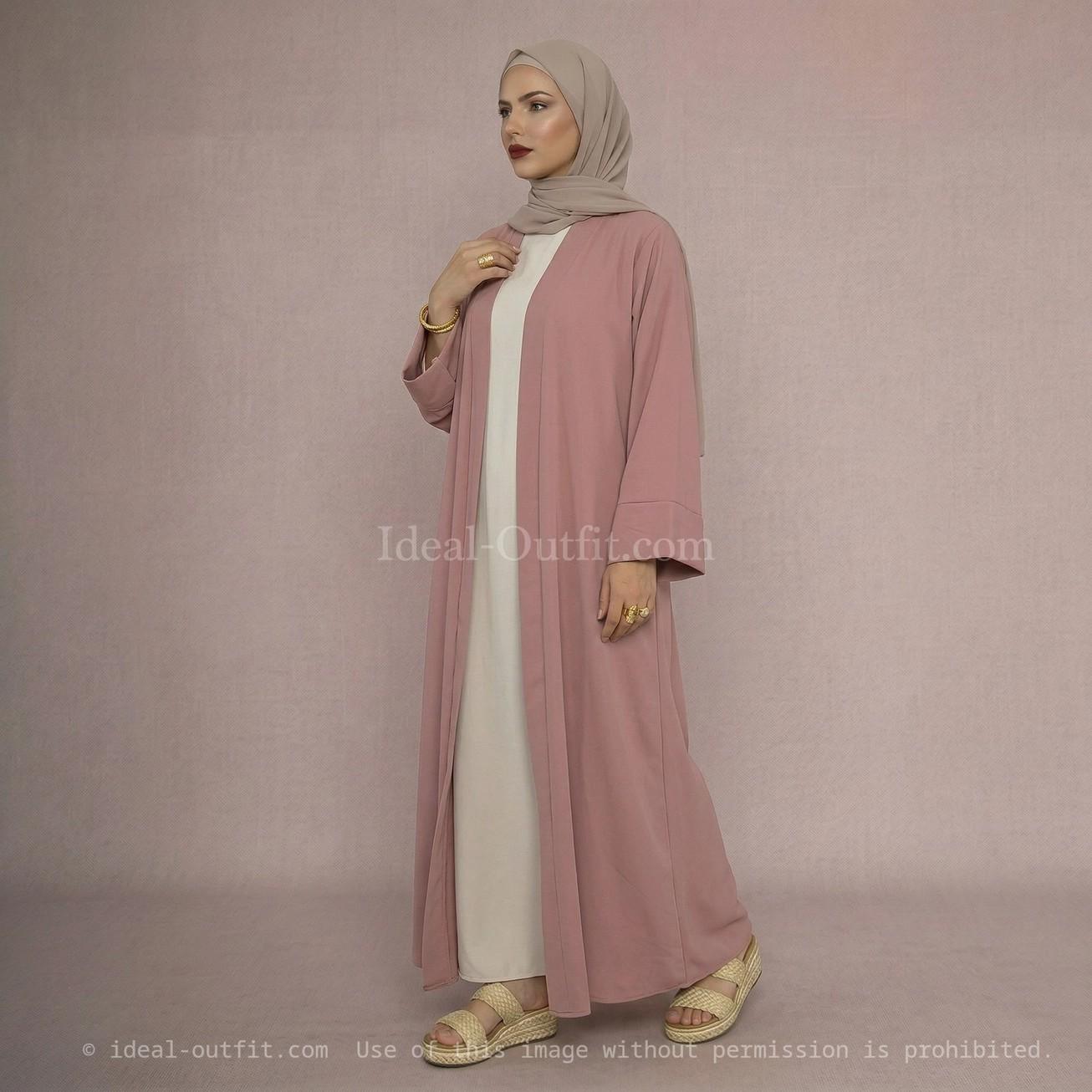 KIMONO LARGO SEDA MEDINA ROSA VIEJA UNITALLA