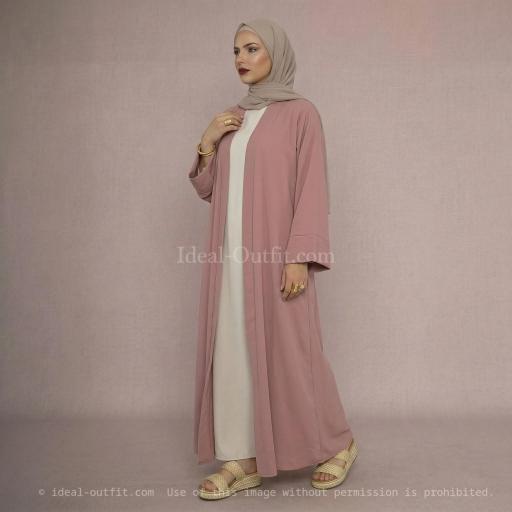 KIMONO LARGO SEDA MEDINA ROSA VIEJA UNITALLA