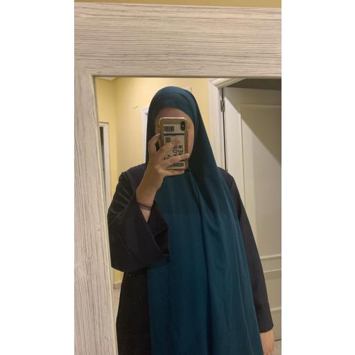 HIJAB SEDA MEDINA COLOR AZUL VERDOSO [3]