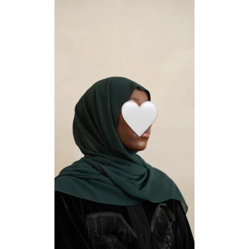 HIJAB SEDA MEDINA COLOR VERDE OSCURO