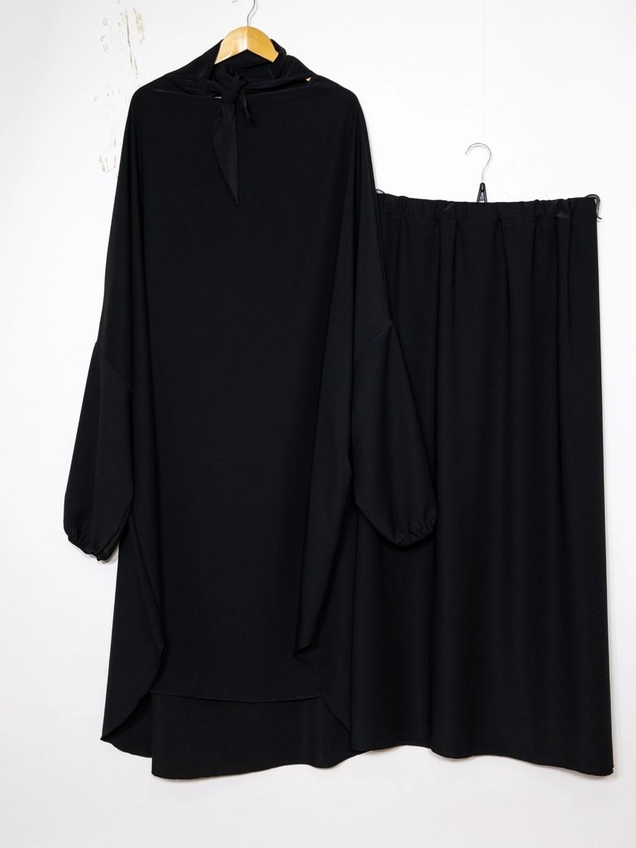 CONJUNTO DE JILBAB CON FALDA DE SEDA DE MEDINA