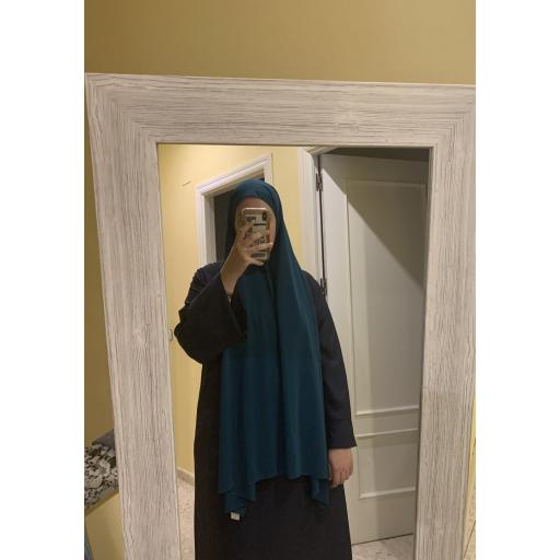 HIJAB SEDA MEDINA COLOR AZUL VERDOSO [2]