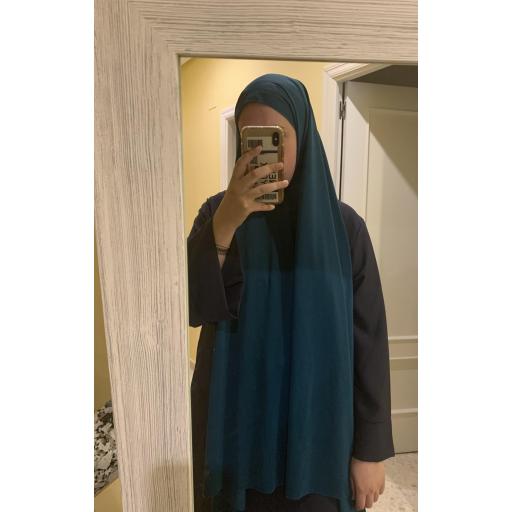 HIJAB SEDA MEDINA COLOR AZUL VERDOSO [1]