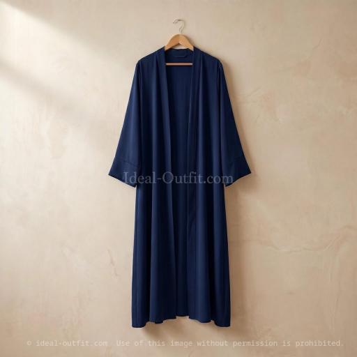 KIMONO LARGO SEDA MEDINA AZUL MARINO UNITALLA [1]