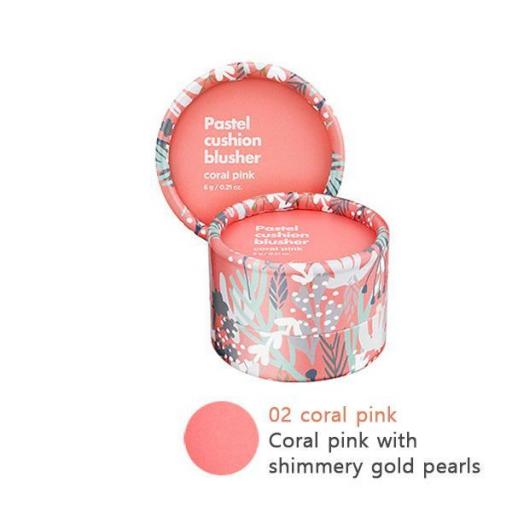 PASTEL CUSHION BLUSHER THE FACE SHOP - 02 CORAL PINK [4]
