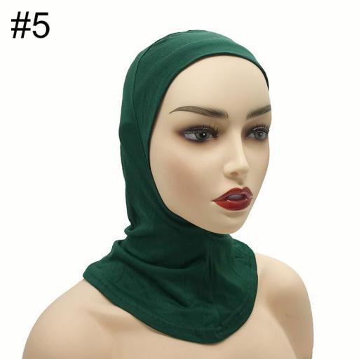 GORRO INTERNO PARA HIJAB VERDE OSCURO ELASTICO