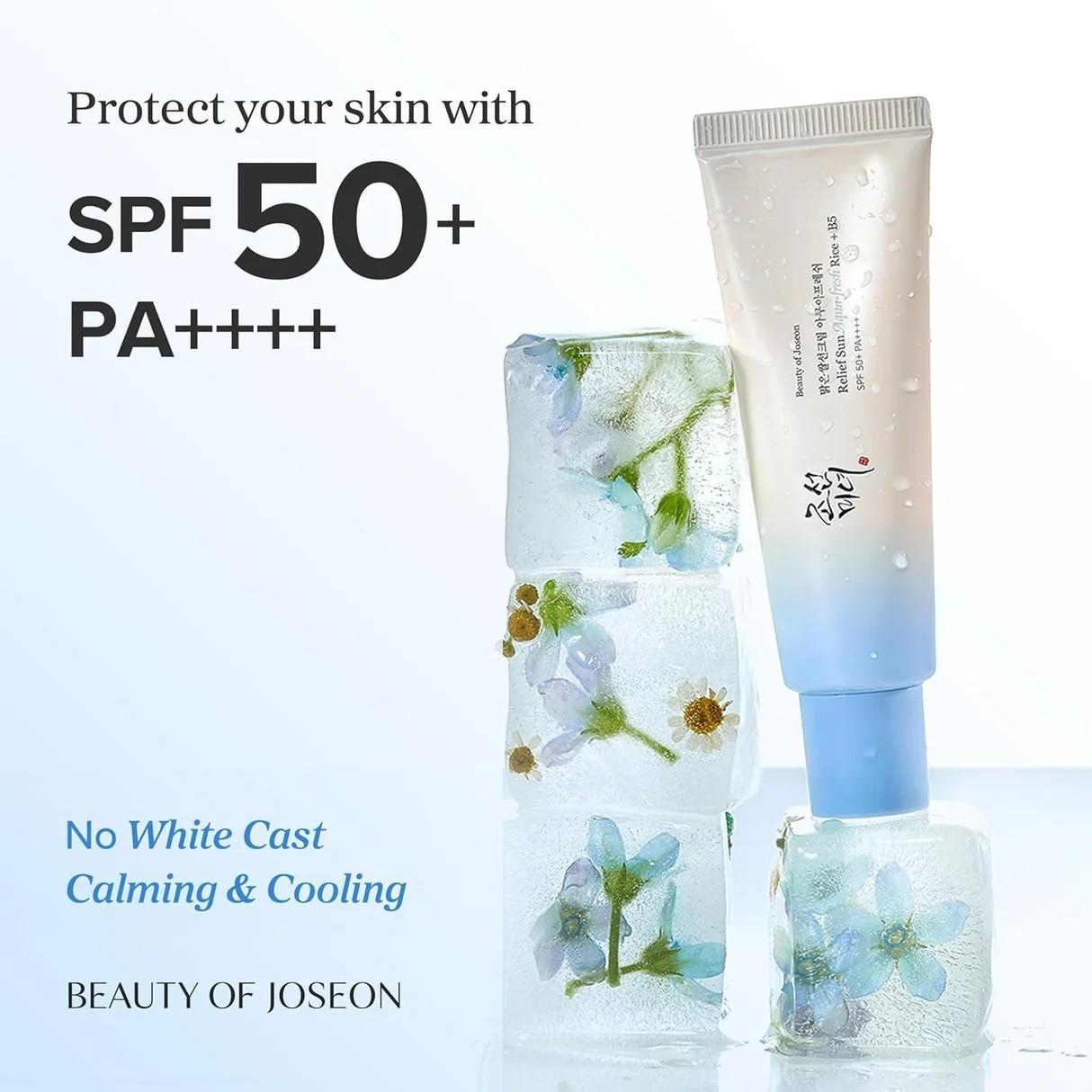 BEATY OF JOSEON SUN BLOCK RELIEF SUN AQUA FRESS RICE + B5 SPF 50 + PA ++++