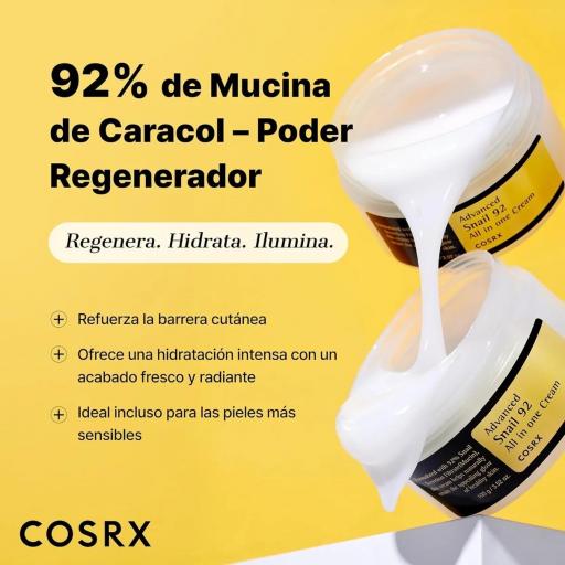 COSRX - CREMA TODO EN UNO AVANZADA DE CARACOL 92 EN FORMATO TARRO 100 GRAMOS [1]