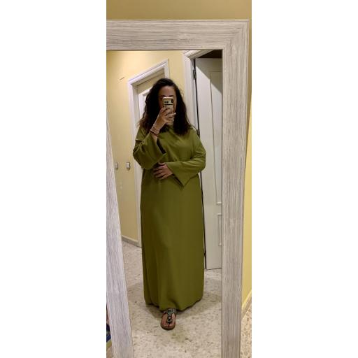 ABAYA SEDA MEDINA VERDE UNITALLA [4]