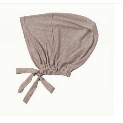 GORRO HIJAB AJUSTABLE CON CUERDA MARRÓN CLARO [0]