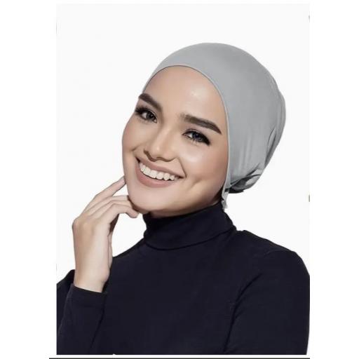 GORRO HIJAB AJUSTABLE CON CUERDA GRIS CLARO [1]