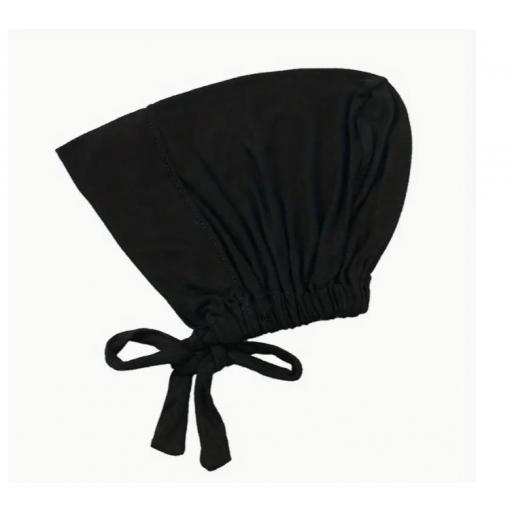 GORRO HIJAB AJUSTABLE CON CUERDA NEGRO [1]