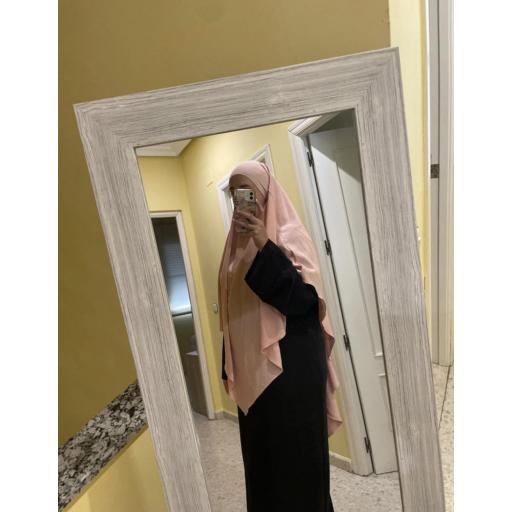 KHIMAR LARGO EN TELA JAZZ ROSA CLARO [3]