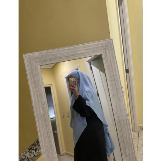 KHIMAR LARGO EN TELA JAZZ AZUL CELESTE  [2]
