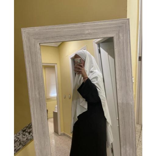 KHIMAR LARGO EN TELA SEDA MEDINA BLANCO [3]