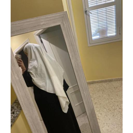 KHIMAR LARGO EN TELA SEDA MEDINA BLANCO [4]