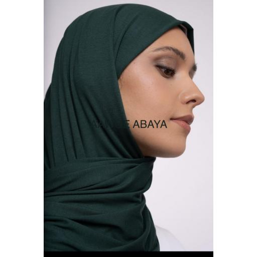 HIJAB DE PUNTO DE VISCOSA Verde Oscuro [1]