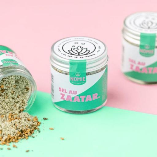 MEZCLA DE SAL CON ZAATAR ORGANICO Y NATURAL 55 GRAMOS EN BOTE DE CRISTAL