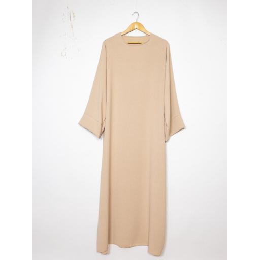 ABAYA OTOÑO/INVIERNO BEIGE UNITALLA JAZZ