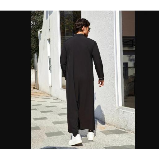 THOBE NEGRO CON DISEÑOS DORADOS (TALLA ELEGIBLE) [4]
