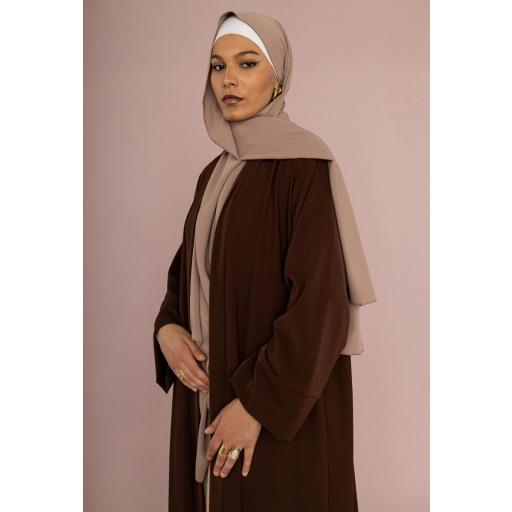KIMONO LARGO SEDA MEDINA MARRON OSCURO UNITALLA [2]
