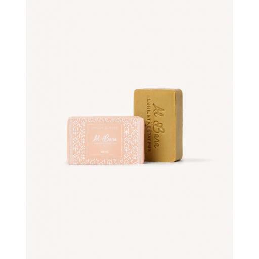 JABON DE ALEPO PERFUMADO NATURALMENTE CON MUSK (ALMIZCLE) 100 GRAMOS.