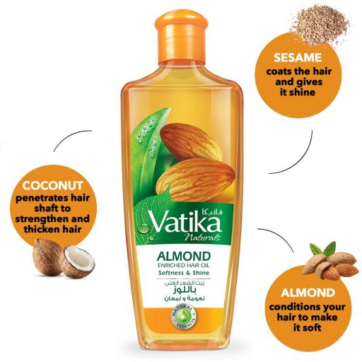 Vatika Naturals Multivitamin Enriched Almond Hair Oil 100 ML.  [2]