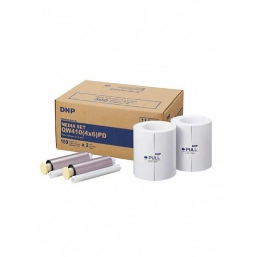  QW410 Papel térmico DNP 10X15 Standard Impresora Fotomaton x 4 rollos [0]