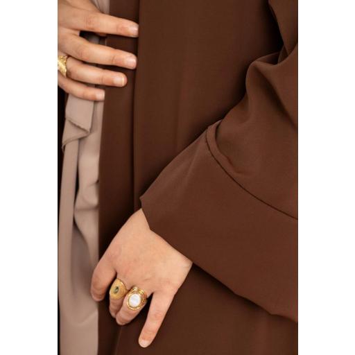 KIMONO LARGO SEDA MEDINA MARRON OSCURO UNITALLA [4]