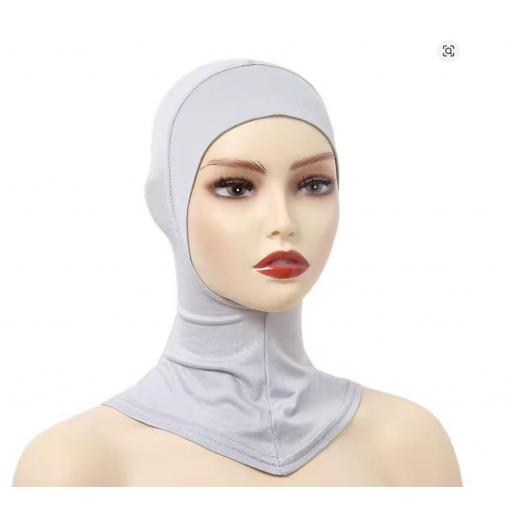 GORRO INTERNO PARA HIJAB GRIS CLARO ELASTICO