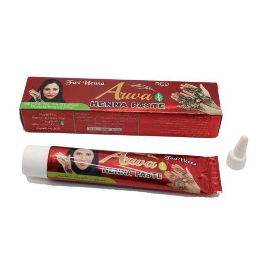 TUBO TATUAJE HENNA ROJA MEZCLA PREPARADA NATURAL 30 GRAMOS - ARWA