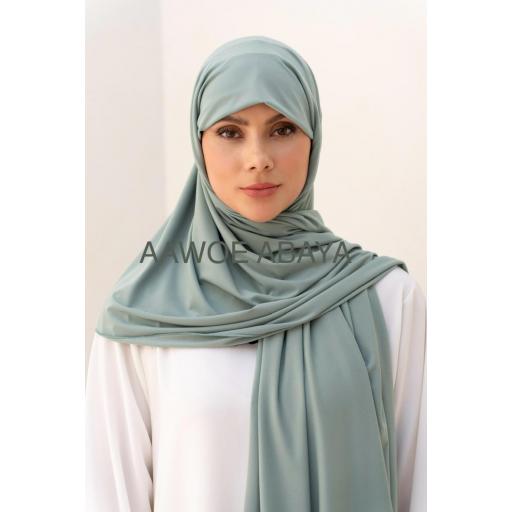 HIJAB PUNTO JERSEY VERDE AGUA [4]