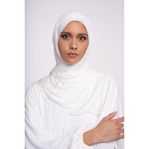 HIJAB DE PUNTO DE VISCOSA BLANCO