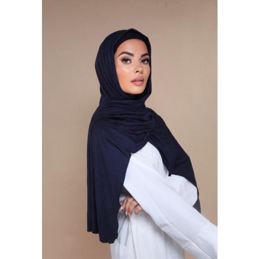 HIJAB DE PUNTO DE VISCOSA AZUL MARINO [1]