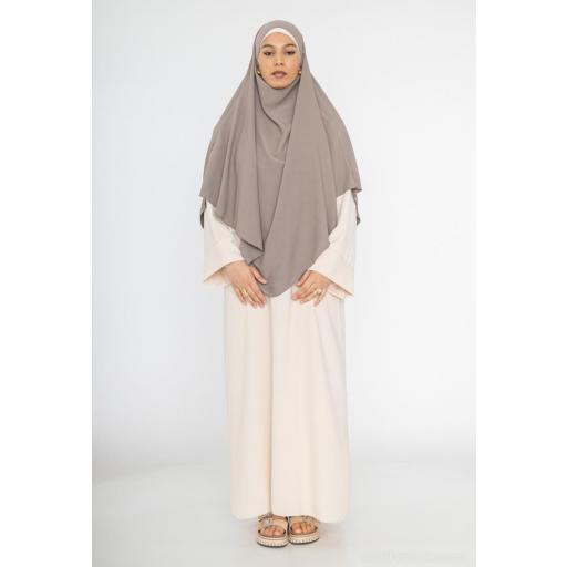 ABAYA SEDA MEDINA COLOR BEIGE UNITALLA [5]