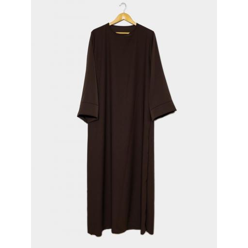 ABAYA SEDA MEDINA MARRÓN OSCURO UNITALLA [1]