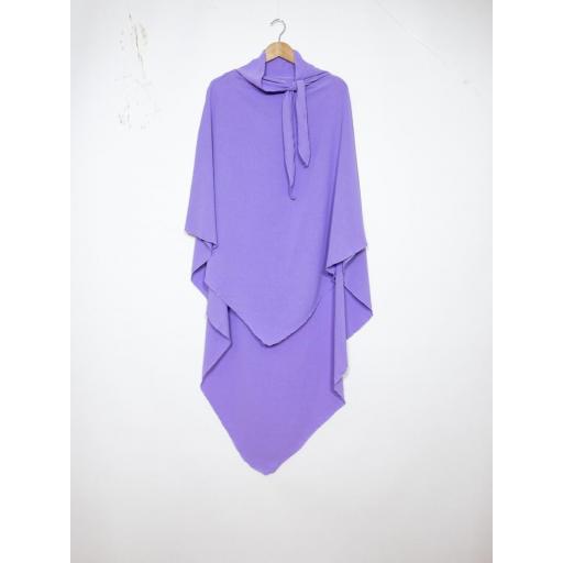 KHIMAR LARGO EN TELA JAZZ LILA  [6]